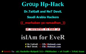 Example of hacked website